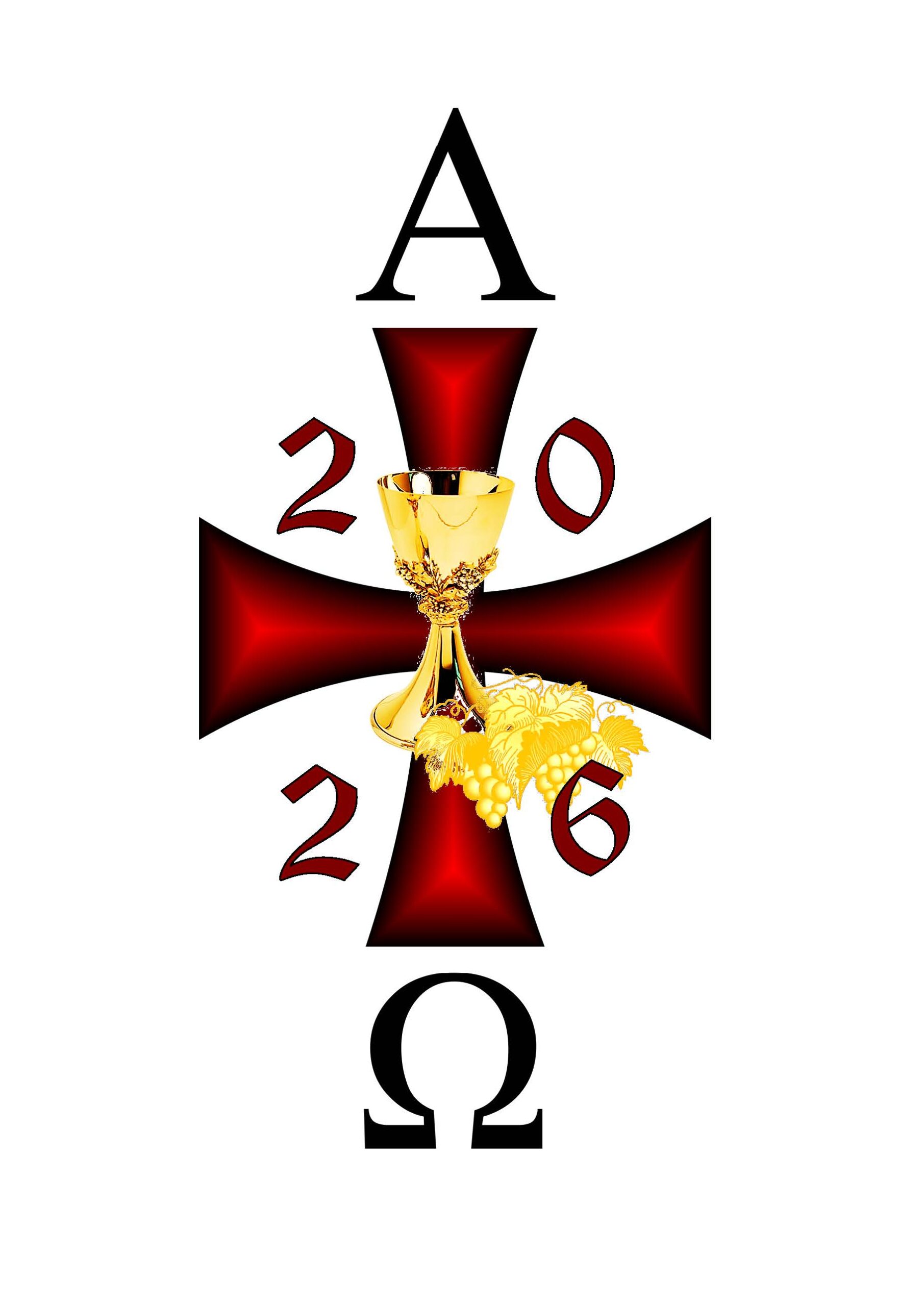 Chalice, Vines/Grapes Paschal Easter Candle - 100 x 800mm